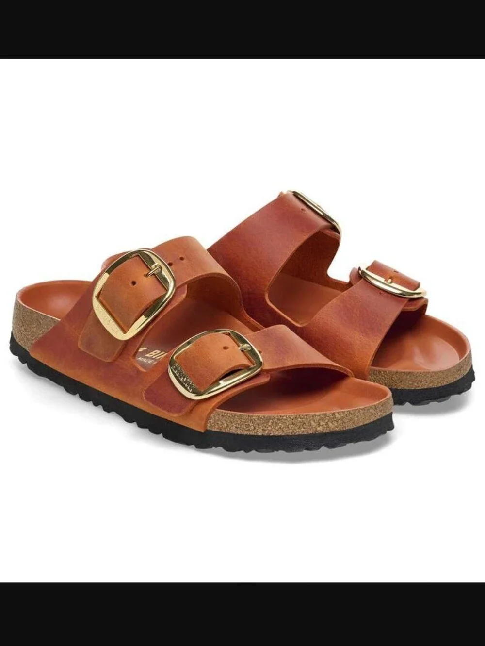 Birkenstock Arizona Big BuckleNatural Leather Oiled Burnt Orange Size 41